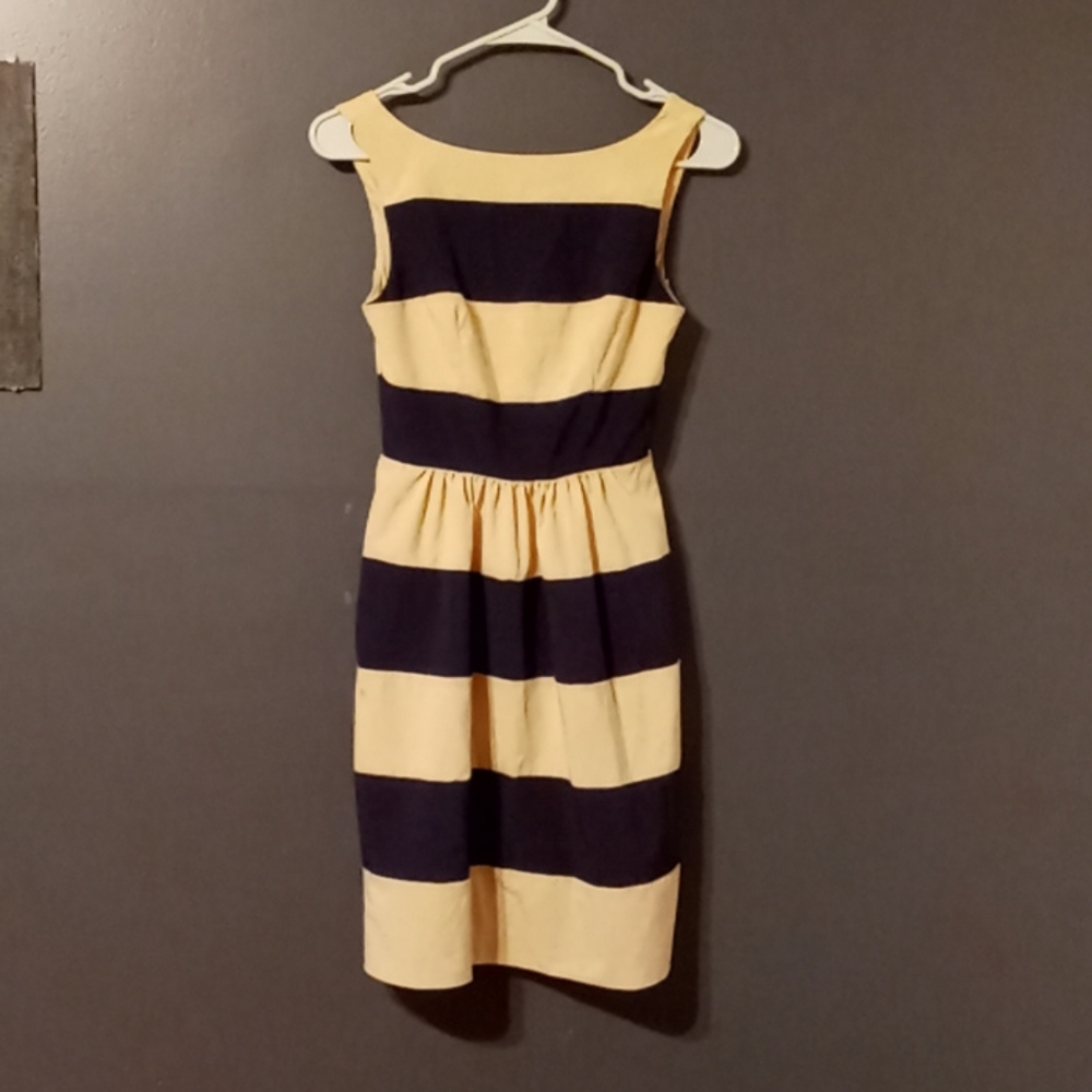 Black and Cream stripped midi dress